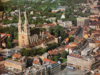 Panorama Zagreba oko Trga Republike (današnji Trg bana Jelačića), oko 1983. godine